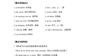 五年级英语册【完美】单元知识梳理-Unit1Myday-【免费下载-高清无水印】【英语电子版可打印】