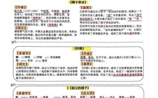 【课课贴】五年级册语文 彩色一课一贴7页-【免费下载】