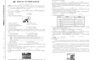 江苏省徐州市2021年中考道德与法治试 卷-【免费下载-高清无水印】【中考真题电子版可打印】