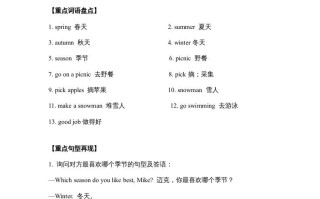 五年级英语册【完美】单元知识梳理-Unit2Myfavouriteseason-【免费下载-高清无水印】【英语电子版可打印】