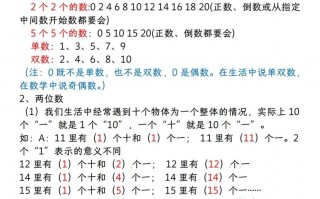 【一数学人 教版】一年级册数学期末知识点汇总-【免费下载】