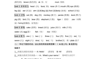 三年级英语册复习知识点资料-【免费下载-高清无水印】【英语电子版可打印】