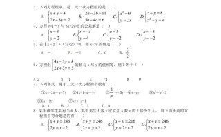 河南周口扶沟县七年级册数学第八章第一节试卷及答案人教版-【免费下载-高清无水印】【数学电子版可打印】