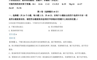 四川省凉山州2020年中考化学试题 -【免费下载】