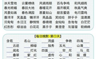  【期末背诵与积累复习小卡片】二语文-【免费下载】