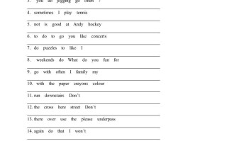 四年级英语册连词成句专项练习-【免费下载-高清无水印】【英语电子版可打印】