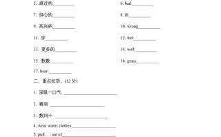 六年级英语册Unit6单元知识梳理卷-【免费下载-高清无水印】【英语电子版可打印】