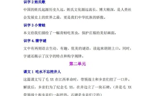 一年级语文册课文内容中心思想专题归纳汇总-【免费下载-高清无水印】【语文电子版可打印】