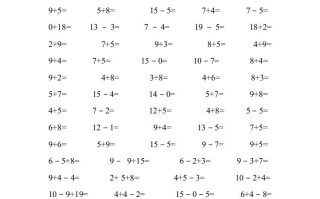 一年级数学册《第10单元试题》20以内的进位加法-【免费下载-高清无水印】【数学电子版可打印】