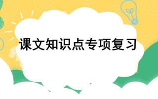 四年级语文册专项5课文知识点复习课件-【免费下载-高清无水印】【语文电子版可打印】