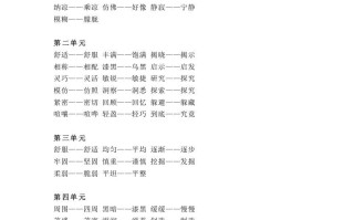 四年级语文册统编近义词+反义词-【免费下载-高清无水印】【语文电子版可打印】