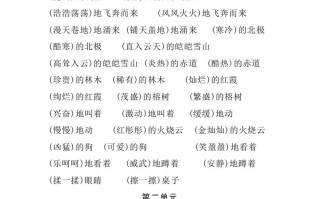 四语文1-8单元词语搭 配.2-【免费下载】