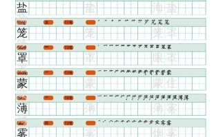 四年级语文册写字表PDF-【免费下载-高清无水印】【语文电子版可打印】