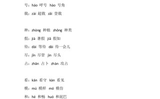 四 语文多音字组词积累汇总-【免费下载】