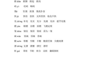 五年级语文册生字组词-【免费下载-高清无水印】【语文电子版可打印】