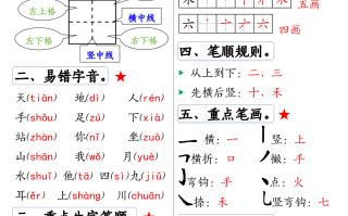 一语文全册1-8单元常考重点知识汇总20页-【免费下载-高清无水印】【语文电子版可打印】