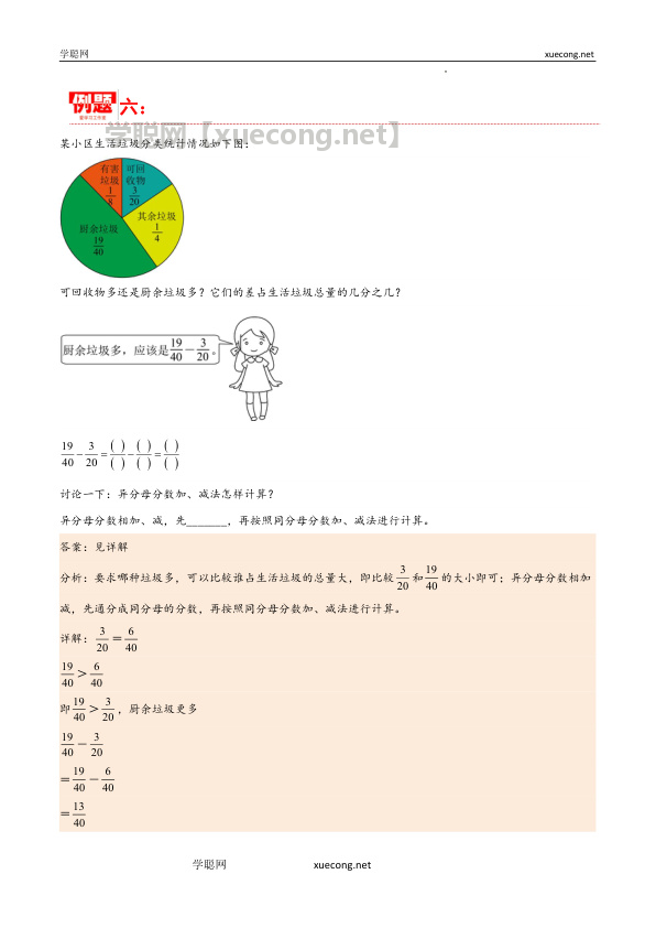 第六单元 分数的加法和减法（同步讲练）五年级数学下册重难点知识点一网打尽（人教版）.docx